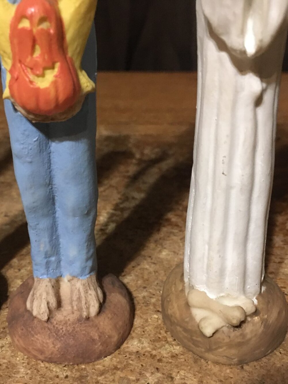 LOT OF 4 HERMITAGE POTTERY HALLOWEEN FIGURES GHOST SCARECROW SKELETON WITCH - Picture 6 of 13